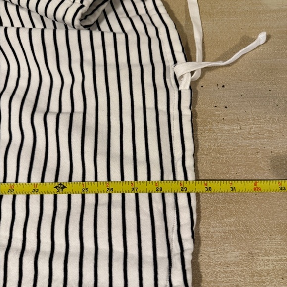 Women's Tie Waist Maternity Sweatshirt - Isabel Maternity -White/Black. Large - Picture 11 of 11